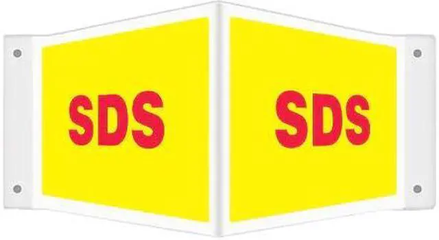 Main image of ACCUFORM PSP768 SDS 3D Projection Sign, 8 in Height, 18 in Width, V-Shaped