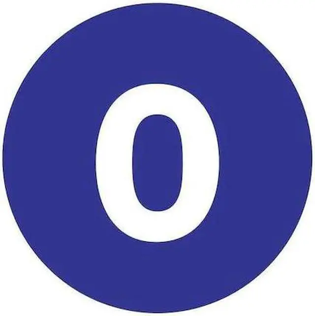 Alt view image 2 of 2 - Tape Logic Number Labels "0" 4" Circle Dark Blue 500/Roll DL1357