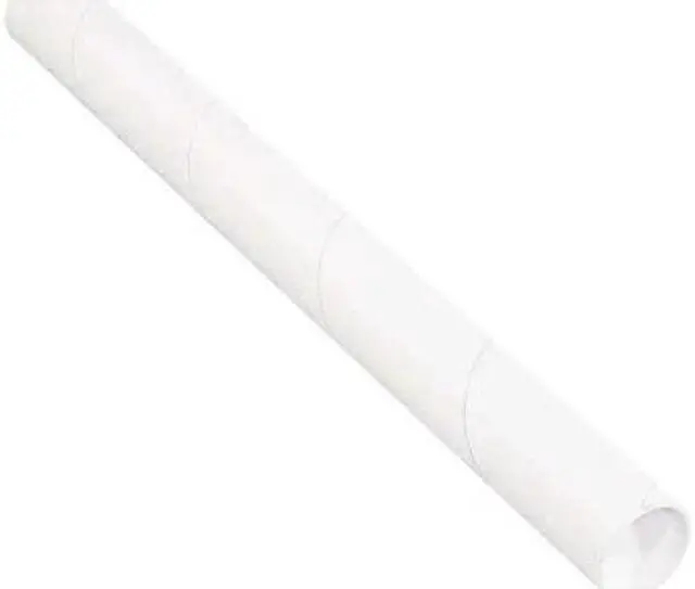 Main image of PARTNERS BRAND P2520W Mailing Tubes with Caps, 2-1/2" x 20", White, PK34