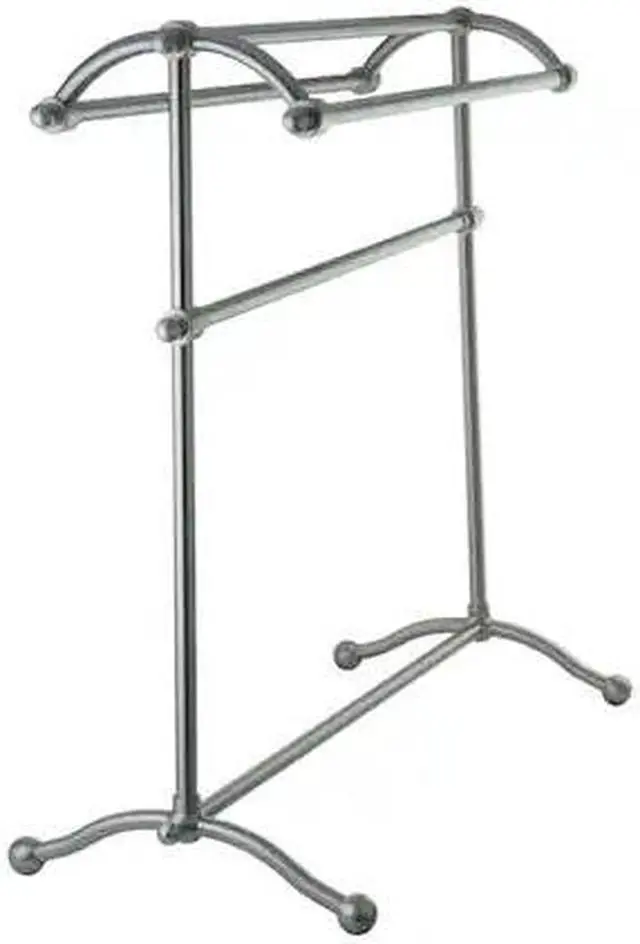 Alt view image 2 of 7 - Kingston Brass SCC2298 Pedestal Towel Rack, Satin Nickel