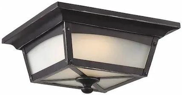 Main image of NUVO 62-823 Essex Flush Lantern Sterling Black Finish