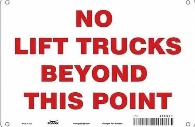 Main image of CONDOR 476N31 Safety Sign, 7 in Height, 10 in Width, Aluminum, Vertical