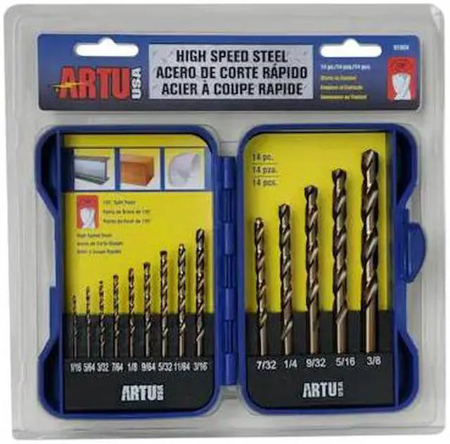 Main image of ARTU 01904 Drill Bit Set,Steel,High Speed,14 pcs.
