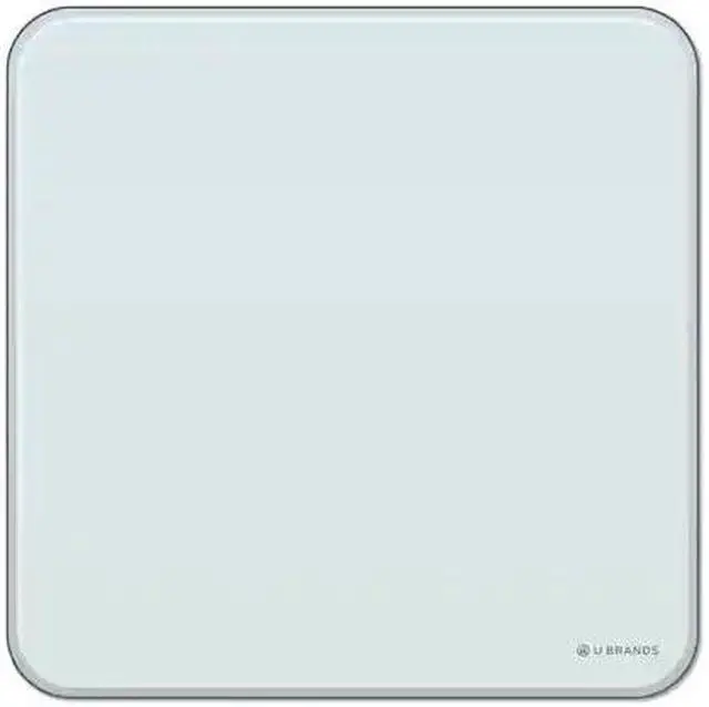 Main image of U BRANDS 3690U00-01 Cubicle Glass Dry Erase Board, 12" x 12", White Surface