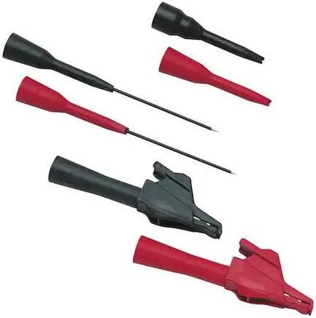 Alt view image 2 of 2 - FLUKE TP920 Test Probe Adapter Kit, CAT III 300V, 2mm Pin Tip Jack, Black, Red
