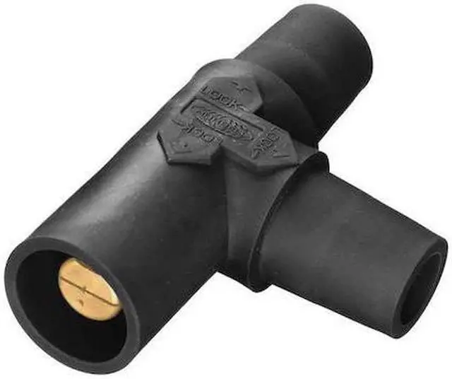 Alt view image 3 of 3 - HUBBELL WIRING DEVICE-KELLEMS HBLTBK Tapping Tee, Blk, Female-Female-Male