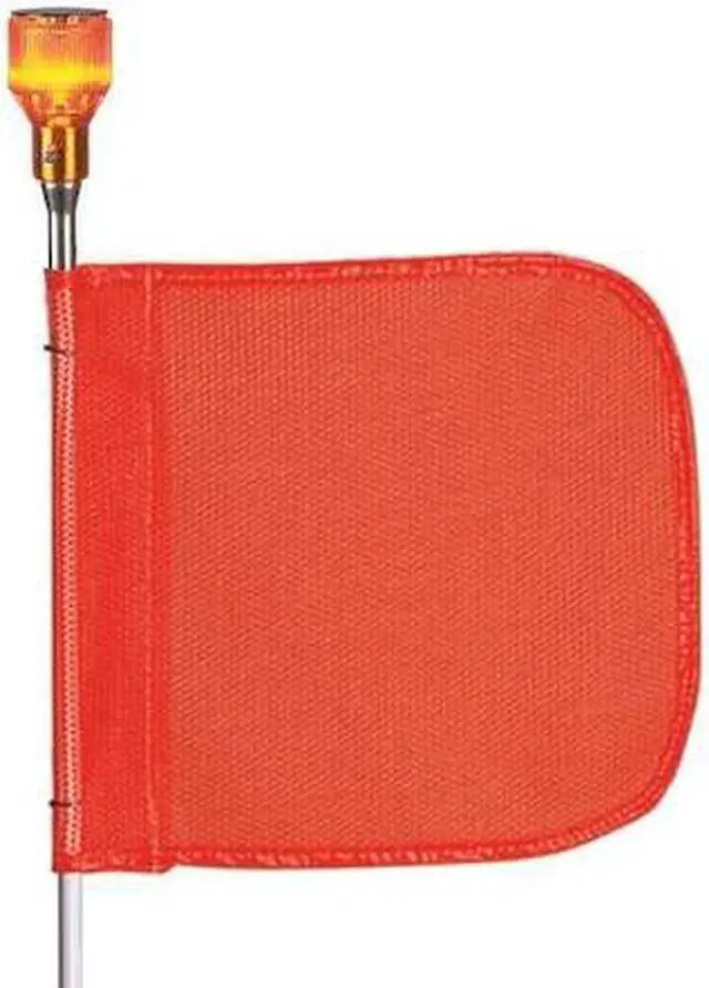 Main image of CHECKERS FS5L-O Warning Whip, White Whip, Orange Flag, Fiberglass Whip, Plastic