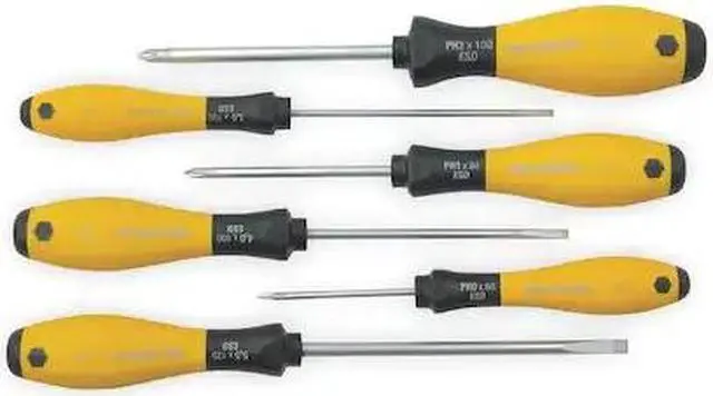 Main image of WIHA 30292 ESD Screwdriver Set,Slotted/Phillips,6 pcs
