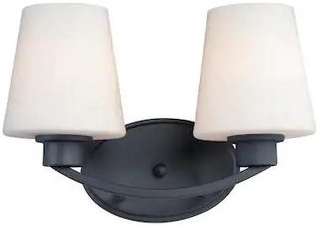 Main image of MAXIM LIGHTING 11832SWBK Shelter 2-Light 13" Wide Black Vanity Light