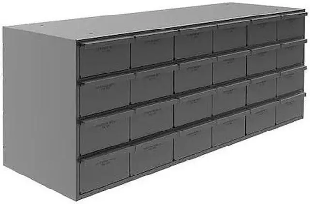 Alt view image 2 of 2 - DURHAM MFG 007-17-S1157 Drawer Bin Cabinet with 24 Drawers, Steel, 33 3/4 in W