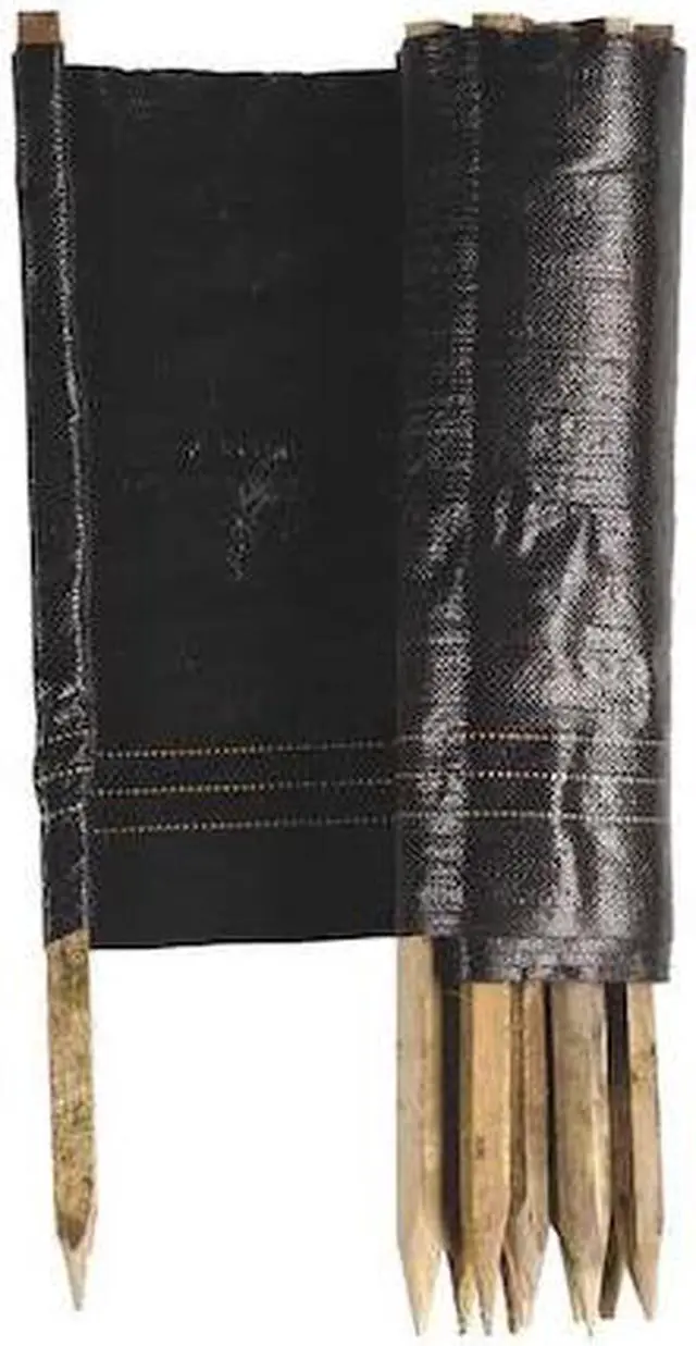 Alt view image 2 of 12 - ZORO SELECT 31900700 3 ft H x 100 ft L Silt Fence, 11 Stakes, Polypropylene,