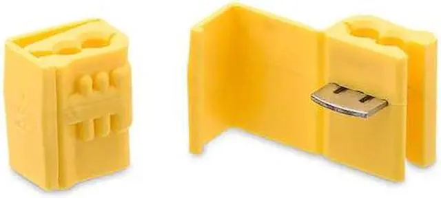 Alt view image 3 of 7 - Connector, Yellow, 2Port, 12/12-10Str, PK100