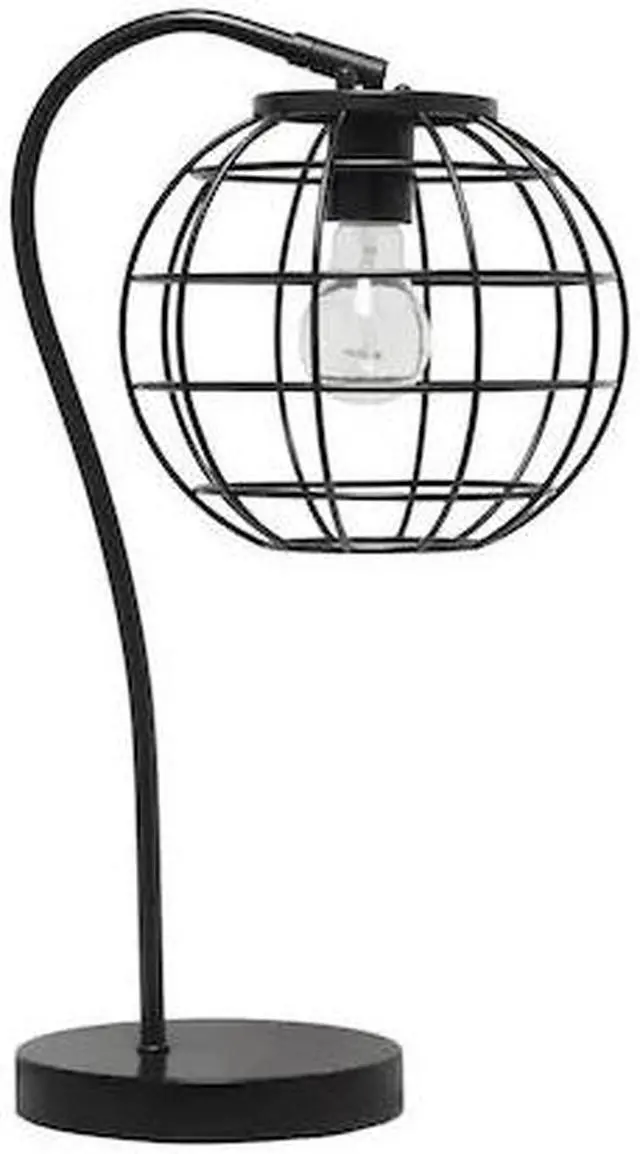 Main image of Lalia Home Arched Metal Cage Table Lamp, Black