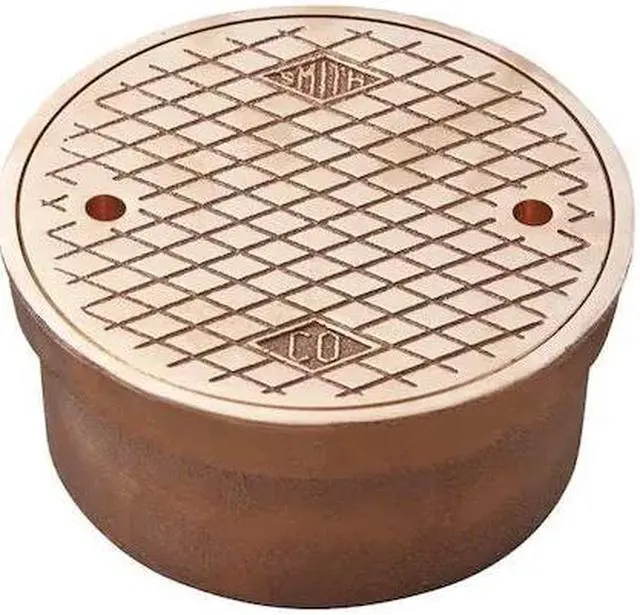 Alt view image 4 of 4 - JAY R. SMITH MANUFACTURING 4890C04PB Round Floor Cleanout, Polished Bronze, 4",