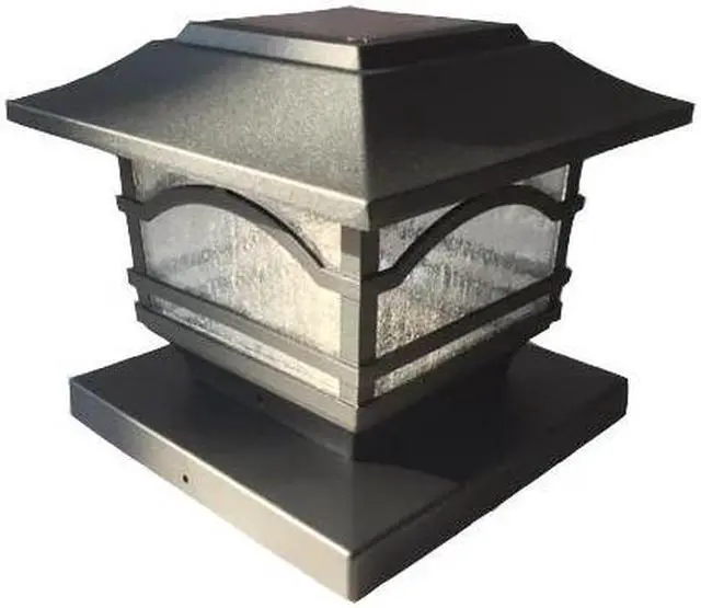 Main image of MAXSA INNOVATIONS 41471 Mission Style Post Top / Deck Light Metal and Glass,