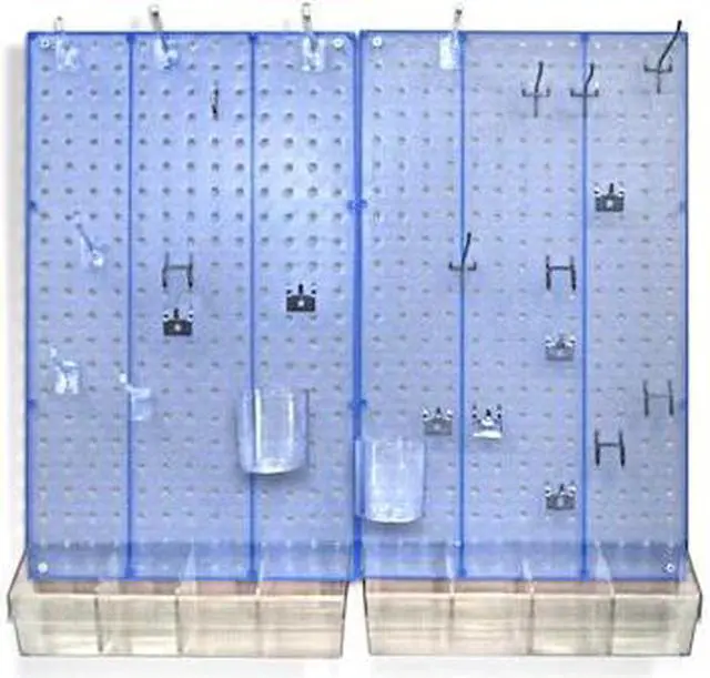 Main image of AZAR DISPLAYS 900945-BLU 70-Piece Pegboard Organizer Kit (2- 13.5" x 22")
