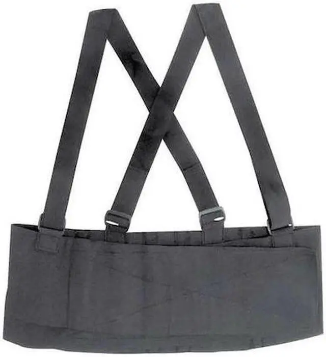 Alt view image 2 of 2 - MABIS Deluxe Work Belt Back Support Brace Lumbar Support with Adjustable, Removable Shoulder Straps, Fits 28-40, Black