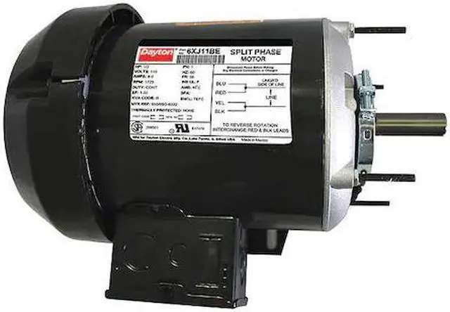 Main image of DAYTON 6XJ11 GP Mtr,Split Ph,TEFC,1/2 HP,1725 rpm,56