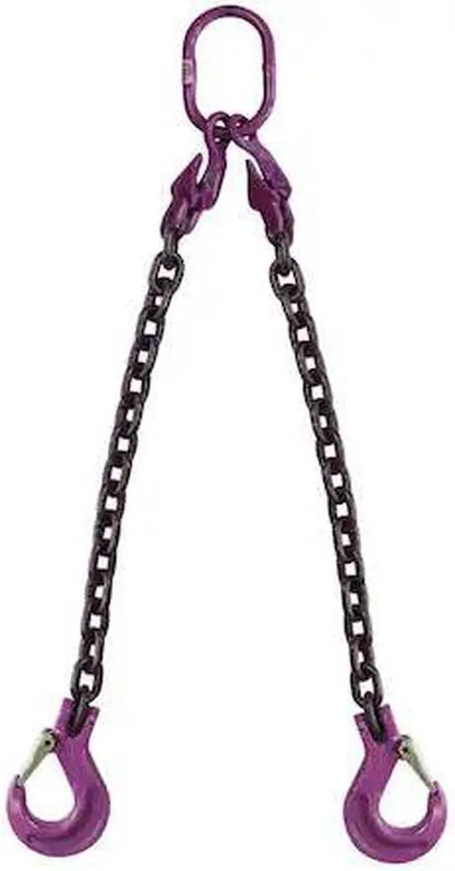Main image of US CARGO CONTROL 38G100DOSA-5 3/8" x 5' - Adjustable 2 Leg Chain Sling w/ Sling
