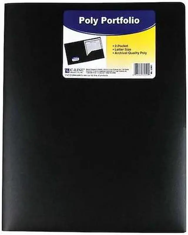 Alt view image 3 of 4 - C-LINE PRODUCTS 33951 Portfolio 8-1/2 x 11", 2 Pocket, Black, Pk25
