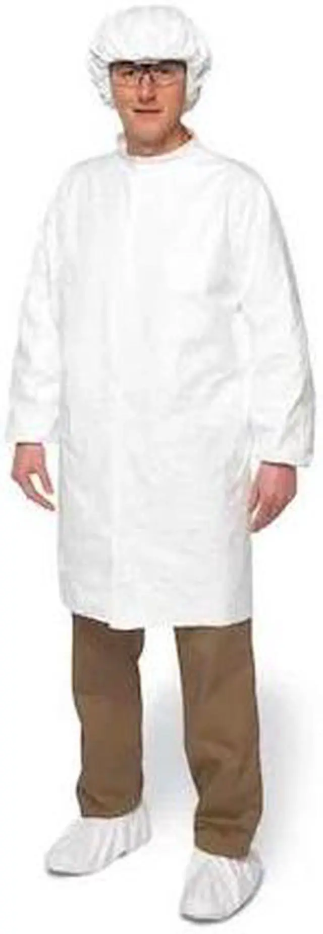 Main image of DUPONT IC263SWHLG00300B Tyvek IsoClean Disposable Lab Coat, Tyvek(R)