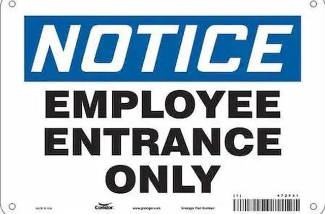 Main image of CONDOR 472F41 Safety Sign, 7 in Height, 10 in Width, Aluminum, Vertical