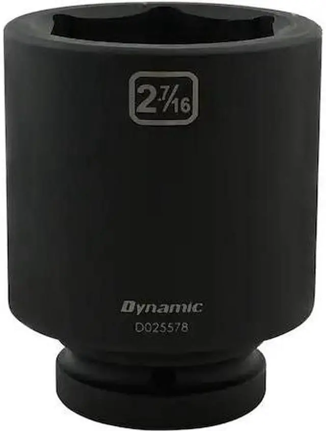 Main image of DYNAMIC D025578 1" Drive Deep Socket, Black Phosphate, Tools 2-7/16" X 1"