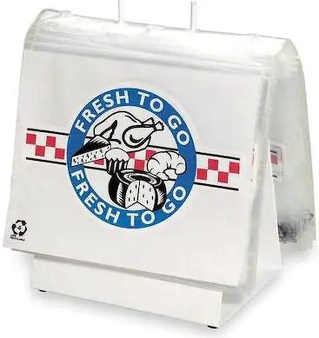Main image of ZORO SELECT 3CUC4 Food Bag, Flip Top, 7 1/2 in L, 7 1/2 in W, 0.5 mil Thick,