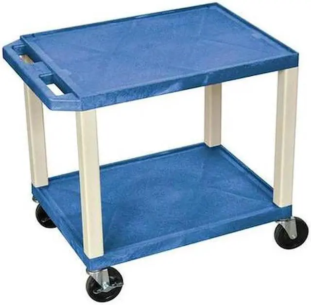 Main image of ZORO SELECT WT26BU Utility Cart with Lipped Plastic Shelves, Thermoplastic
