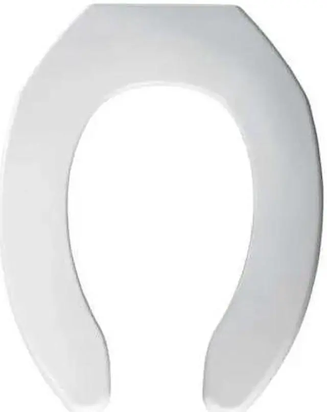 Alt view image 2 of 3 - BEMIS 1055SSC 000 Toilet Seat Without Cover, Self-Sustaining Check Hinge,