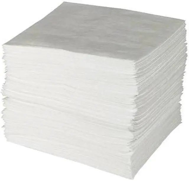 Alt view image 2 of 14 - BRADY ENV300 Sorbent Pad, 23 gal, 15 in x 19 in, Oil, White, 100 PK