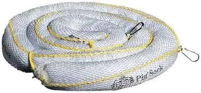 Alt view image 2 of 4 - PIG BOM406 Sorbent Sock, 16 gal, 3 in x 10 ft, Oil, White, 8 PK