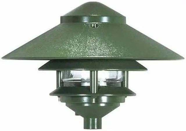 Main image of NUVO SF76-634 Pagoda Garden Fixture - Large 10 in. Hood - 1-Light - 2 Louver -