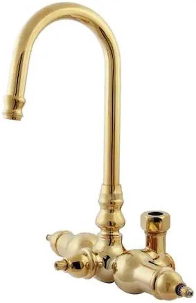 Alt view image 2 of 3 - Kingston Brass ABT200-2 Goose Neck Faucet with Back Outlet & Diverter