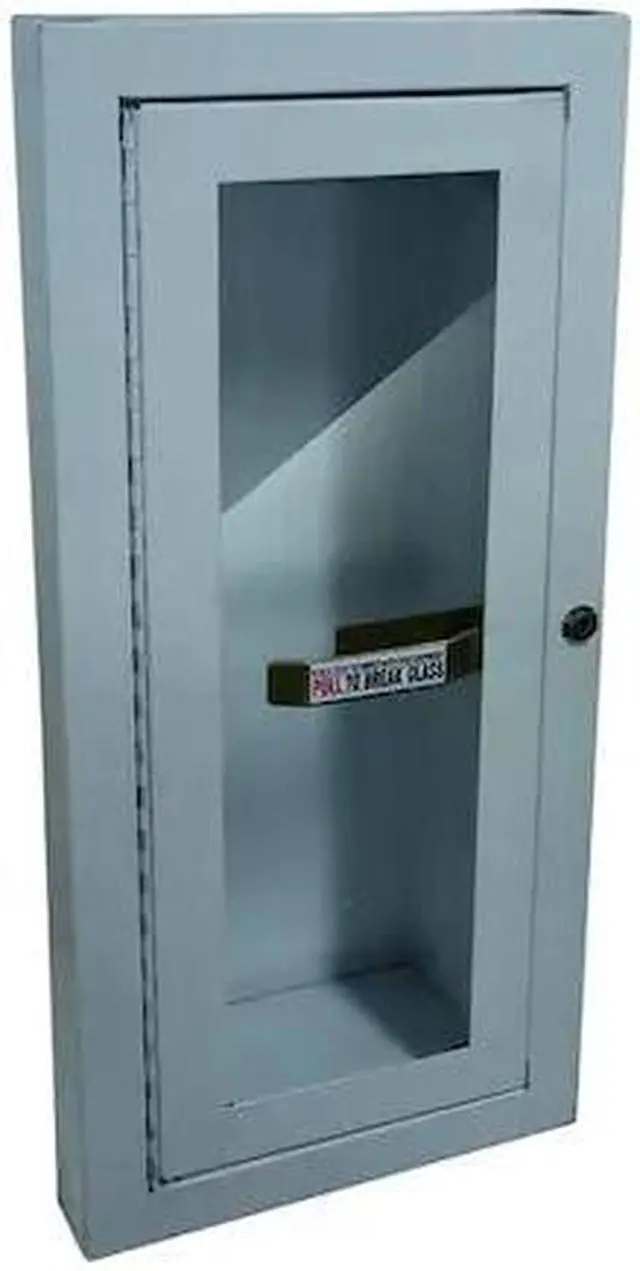 Main image of ZORO SELECT 1RK38 Fire Extinguisher Cabinet, Semi Recessed, 26 3/4 in Height,