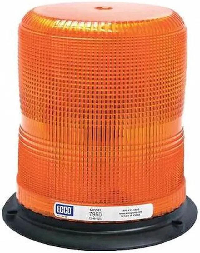 Main image of ECCO ECC7950A LED BEACON: PULSE II, 12-48VDC, PULSE8 FLASH, 7IN, AMBER