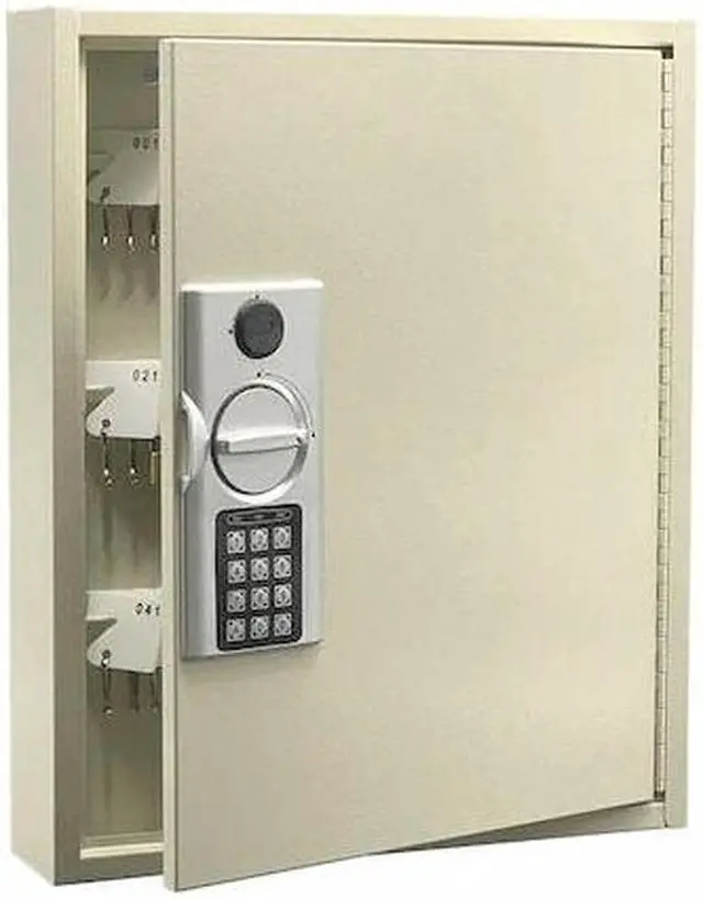 Main image of ZORO SELECT 52AU01 Key Cabinet, Steel, Beige, 110 Key Capacity