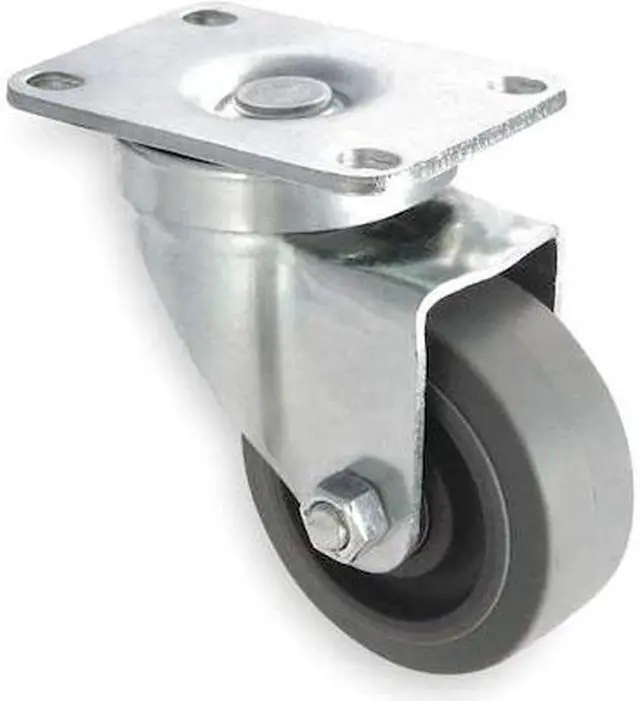 Main image of ZORO SELECT 1UHY2 Swivel Plate Caster,Rubber,3 in.,200 lb.