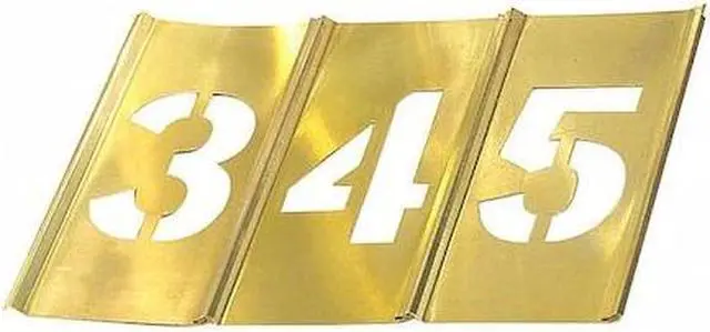 Main image of C.H. HANSON 10011 Stencil Set,Numbers,Brass