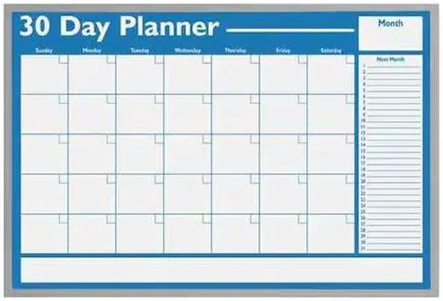 Main image of MAGNA VISUAL WO-01 24"x36" Melamine Calendar Planning Board, White/Blue