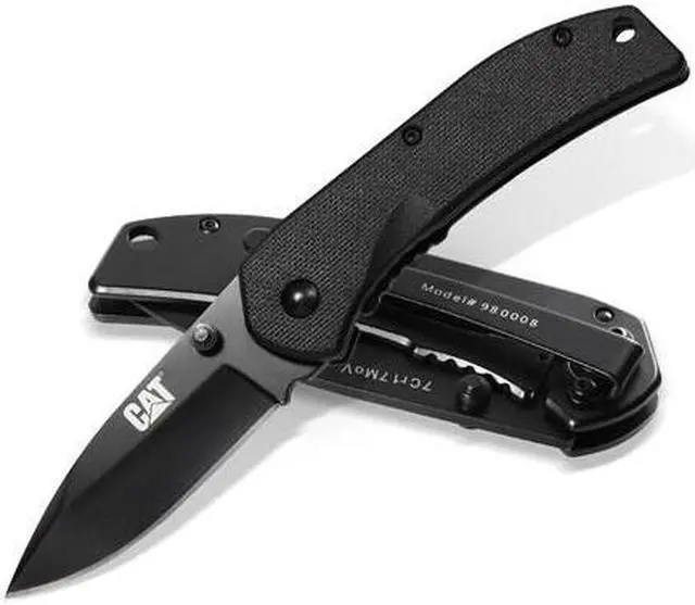 Alt view image 8 of 12 - Cat 6 Inch Drop Point Folding Knife - 980008