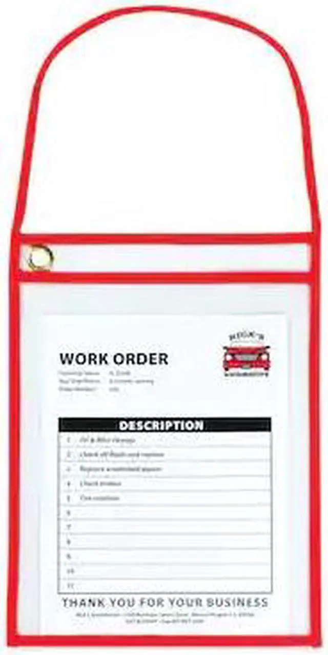 Alt view image 12 of 19 - C-Line Shop Ticket Holder w/ Strap 9"Wx12"H 15/BX Red 41924