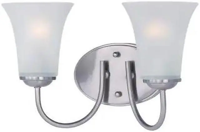 Main image of MAXIM LIGHTING 10052FTSN Logan 2-Light 14" Wide Satin Nickel Vanity Light