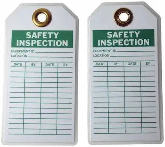 Main image of ZORO SELECT 5KR79 Tag, Safety, Polyester, 3 in H x 5 3/4 in W, White,