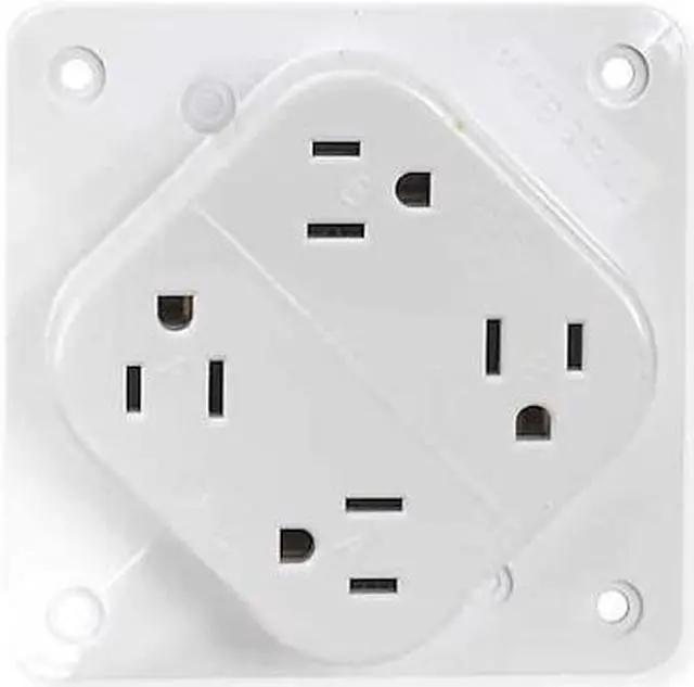Alt view image 3 of 3 - HUBBELL WIRING DEVICE-KELLEMS HBL415W Straight Blade Receptacle, 5-15R, 15 A,
