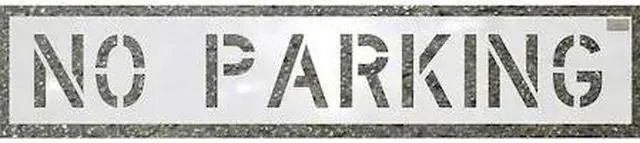 Main image of C.H. HANSON 70001 Stencil, No Parking, 6 in Character Height, Highway Gothic