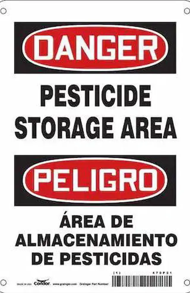 Main image of CONDOR 470P21 Safety Sign, 10 in Height, 7 in Width, Aluminum, Horizontal
