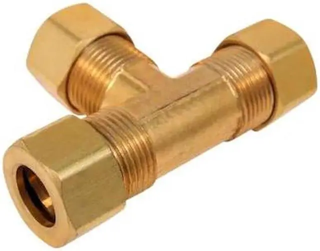 Main image of EVERFLOW C64-12-NL 1/2" O.D. COMP Tee Pipe Fitting; Lead Free Brass