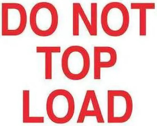 Main image of TAPE LOGIC DL1220 Tape Logic® Labels, "Do Not Top Load", 3" x 5", Red/White,