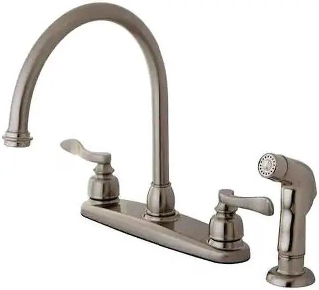 Alt view image 2 of 5 - Kingston Brass KB8798NFLSP NUWAVE FRENCH 8in Centerset Kitchen Faucet with Twin